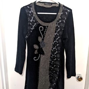 Boho style Knit sweater Dress